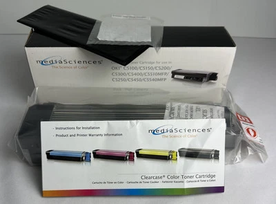 Cartucho de tóner estuche transparente negro Media Sciences MS5000K OKI Foto 1 de 4