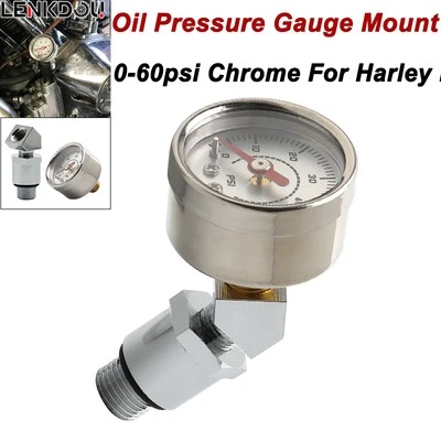 0-60 PSI Oil Pressure Gauge For Harley Shovelhead FX FL Big Twin Touring Softail - Image 1 of 4