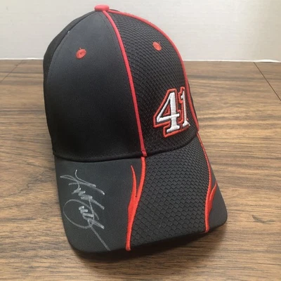 Sombrero autografiado de Nascar Kurt Busch #41 Stewart Haas Chase auténtico firmado OSFM Foto 1 de 4
