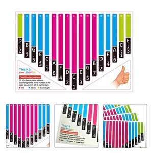 Kalimba Scale Thumb Piano Note Sticker Eco Friendly Learning Tool for Beginners - Bild 1 von 6