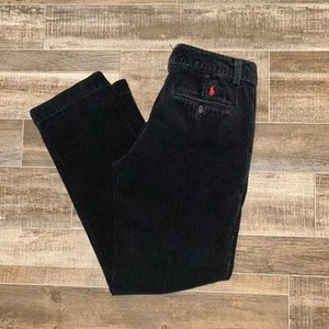 Vtg Polo Ralph Lauren Black Wash Corduroy Pants Youth Size 12 (26x26) - Picture 1 of 7