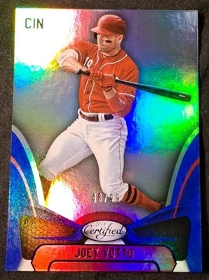 2019 JOEY VOTTO PANINI CERTIFIED #15 BLUE PARALLEL #48/99 REDS - Image 1 of 2