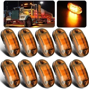 10x Marker Light 2.5 LED Truck Trailer Oval Clearance Side Lamp Amber Blue White - Picture 1 of 5