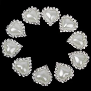 10PCS Handmade DIY Hair Accessories Material Round Heart Drop Love Flower Disk - Picture 1 of 11