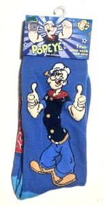 1 Pair Popeye Crew Socks - Picture 1 of 2