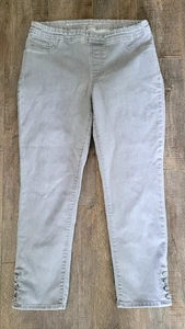 Jeans Chico's perfetti elasticizzati ragazza gamba slim alla caviglia taglia 6 (0,5) caviglie pizzo - Foto 1 di 8