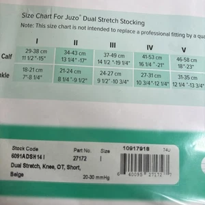 Juzo 6091 Dual Stretch 20-30 mmHg Open Toe Kniestrümpfe beige, Gr. I kurz NEU - Bild 1 von 8