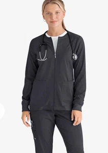 Grey’s Anatomy By Barco Spandex Gianna Women 5 Pocket Scrub Jacket Sz Large - Picture 1 of 11