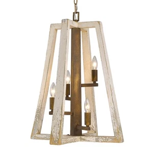 Golden Lighting 0810-4P Pilar 4 Light 20"W Taper Candle Pendant - Burnished - Picture 1 of 2
