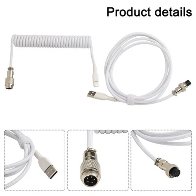 Câble Bobine Spirale Haute Performance pour PC de Bureau Aviateur Détachable T - Photo 1/4