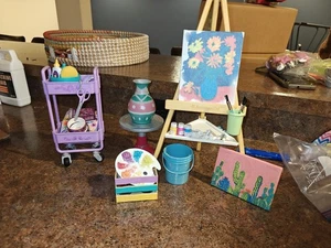 American Girl Easel Art Stand Copeland Ily Art Cart Canvas - Picture 1 of 4