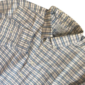 L.L.Bean Mens Plaid Button Down Shirt Long Sleeve Slightly Fitted 17-35 - Picture 1 of 8