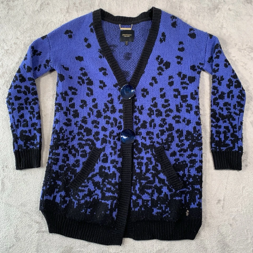 Женский кардиган Juicy Couture XS фиолетовый кашемировый шерстяной длинный увеличенный коренастый - Изображение 1 из 4