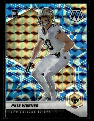 2021 Panini Mosaic #367 Pete Werner Prizm Reactive Blue Rookie card - Image 1 of 2