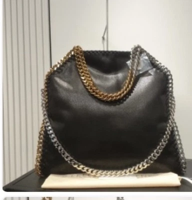 Bolso de Mano Stella McCartney Falabella Nuevo NEGRO Dorado Grande Foto 1 de 3