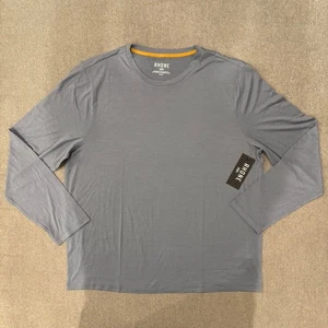 Rhone XL Modino Wool Long Sleeve -Folkstone Grey $118 MSRP - Picture 1 of 8
