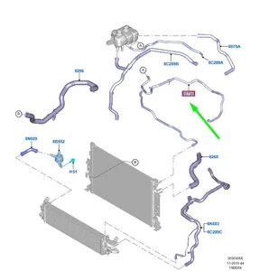 FORD TRANSIT CONNECT MK2 Overflow Hose 2339697 NEW GENUINE - Picture 1 of 2