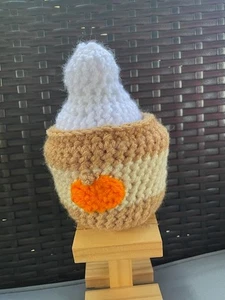 Spics de calabaza de ganchillo hechos a mano tarde con Suprise Ghost - Imagen 1 de 3