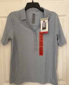 Mondetta Damen Ripp Polo Blau Größe M Neu - Bild 1 von 4