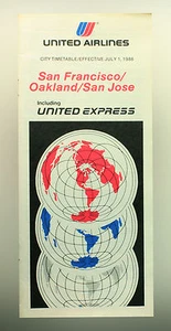 United Airlines - Airline Timetable - San Fransisco Area - July 1, 1988 - Bild 1 von 1