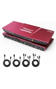 TESmart DisplayPort DP + HDMI Dual Monitor KVM Switch Support UHD 4K @60Hz - Picture 1 of 6