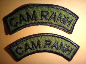 2 Vietnam War Subdued Arcs Patches CAM RANH Patches - Picture 1 of 3