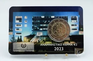 Chipre 2023 - BU 2 euros - 60 aniversario del Banco Central de Chipre en tarjeta - Imagen 1 de 2