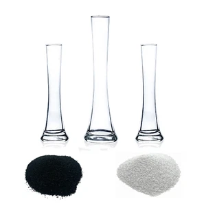 Sandzeremonie Set 26 / 18cm Vase für Hochzeit Hochzeitszeremonie Schwarz Weiß - Bild 1 von 2