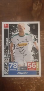 Oscar Wendt Borussia M'gladbach - 230 - Match Attax 2018-2019 Signed