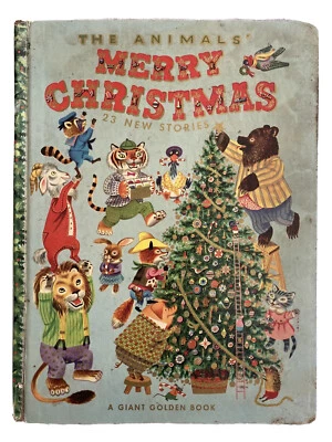Richard Scarry Animals Merry Christmas Кэтрин Джексон всплывающее первое издание 1950 - Изображение 1 из 4