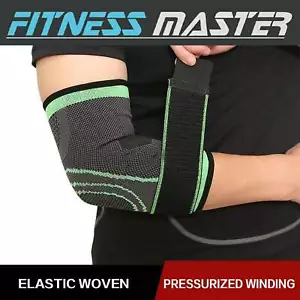 Fitness Master Adjustable Arm Support Elbow Brace Compression Strap Protector Gu - Picture 1 of 18