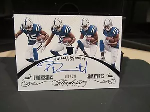 Panini Flawless Blue On Card Autograph Rookie Colts Phillip Dorsett 08/20 2015 - Picture 1 of 3