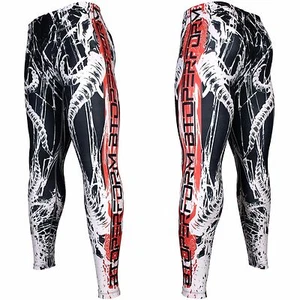 FY-122 DEVIL HORN Compression Skin Tights Base layer MMA Spats Rash guard BJJ - Picture 1 of 6