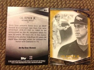 Cal Ripken Jr #M-8 Orioles HOF #ed/10 made 2018 Topps Gallery Masterpiece 5x7