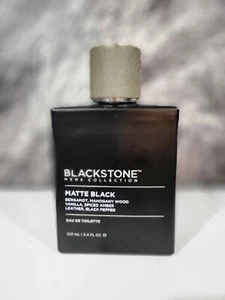 Blackstone Matte Black Men's Collection Eau de Toilette Cologne 3.4 oz New - Picture 1 of 1