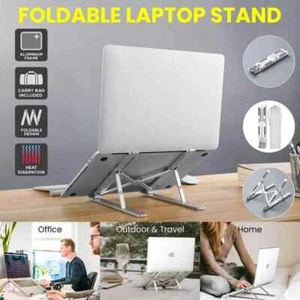 Adjustable Laptop Stand Portable Folding Aluminium Alloy For All Laptop, Ipads - Picture 1 of 6