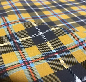 Cotton Fabric - Cornish Tartan Yellow - Digital Print Craft Fabric Material - Picture 1 of 5