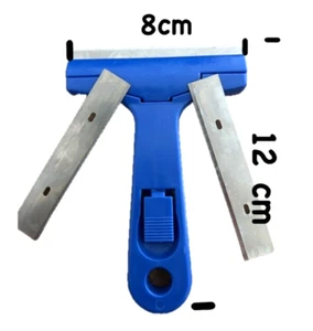 Glasschaber + 2 ERSATZKLINGEN Schaber Kochfeldschaber Reinigungsschaber Kratzer - Bild 1 von 4