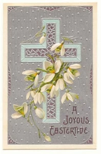 Early 20th Century Easter Postcard - Embossed - Good Condition - Picture 1 of 2