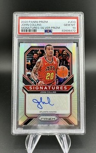 2020-21 Panini Prizm Signatures Silver Prizm John Collins #SI-JCO Auto PSA 10