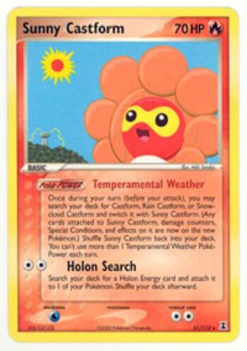 Damaged Sunny Castform - 31/113 - Rare - Reverse Holo Pokemon Delta Species - Image 1 of 1