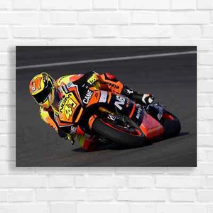 Motorcycle Racing Original Canvas Print Large Picture Wall Art - Picture 1 of 5