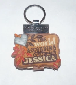 NEW - Jessica Name Keychain Key Ring- World According to Jessica NWT - Picture 1 of 4