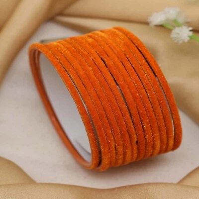 Orange Color 36 PCS Velvet bangle bracelet Anniversary Gift For Her - Image 1 of 4