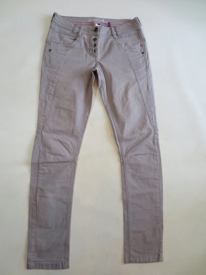 TOM TAILOR Stretch-Hose tapered relaxed Twill-Jeans boyfriend Gr.36 hell-grau /K - Image 1 of 4