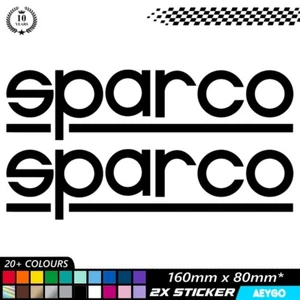2 x SPARCO Rueda Vinilo Adhesivo Calcomanía Coche Ventana Parachoques Gráfico Carrera Rally Librea - Imagen 1 de 3