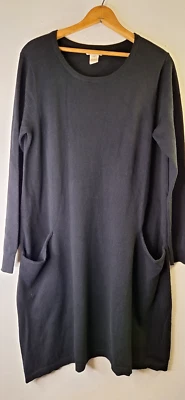 SUNDANCE свитер платье шелк хлопок Sz LP классический Lagenlook зрелый минималист - Изображение 1 из 4