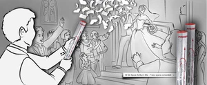 Spara coriandoli Airbum Argento 45cm per feste, anniversario, nozze d'argento - Foto 1 di 1