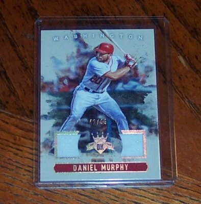 2017 Diamond Kings Daniel Murphy DK Materials Holo Silver Jersey Relic 42/99 - Image 1 of 3