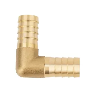 QESTPEX 3/8 BARB X 3/8BARB BRASS ELBOW CONNECTION *48440 - Picture 1 of 3